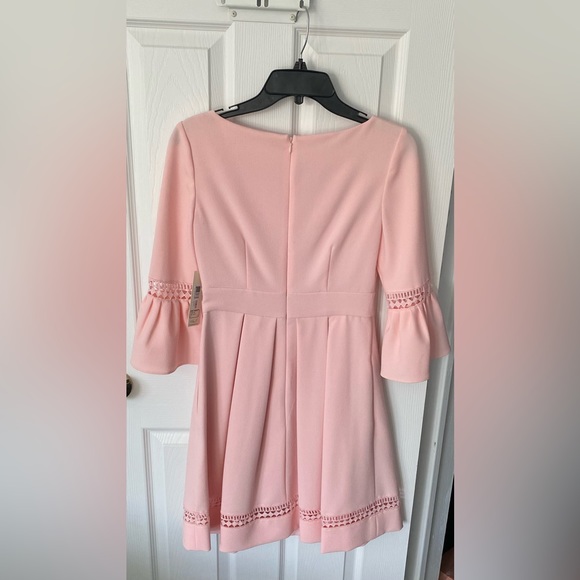 Eliza J Blush Fit & Flare Bell Sleeve Dress NWT - Picture 4 of 6